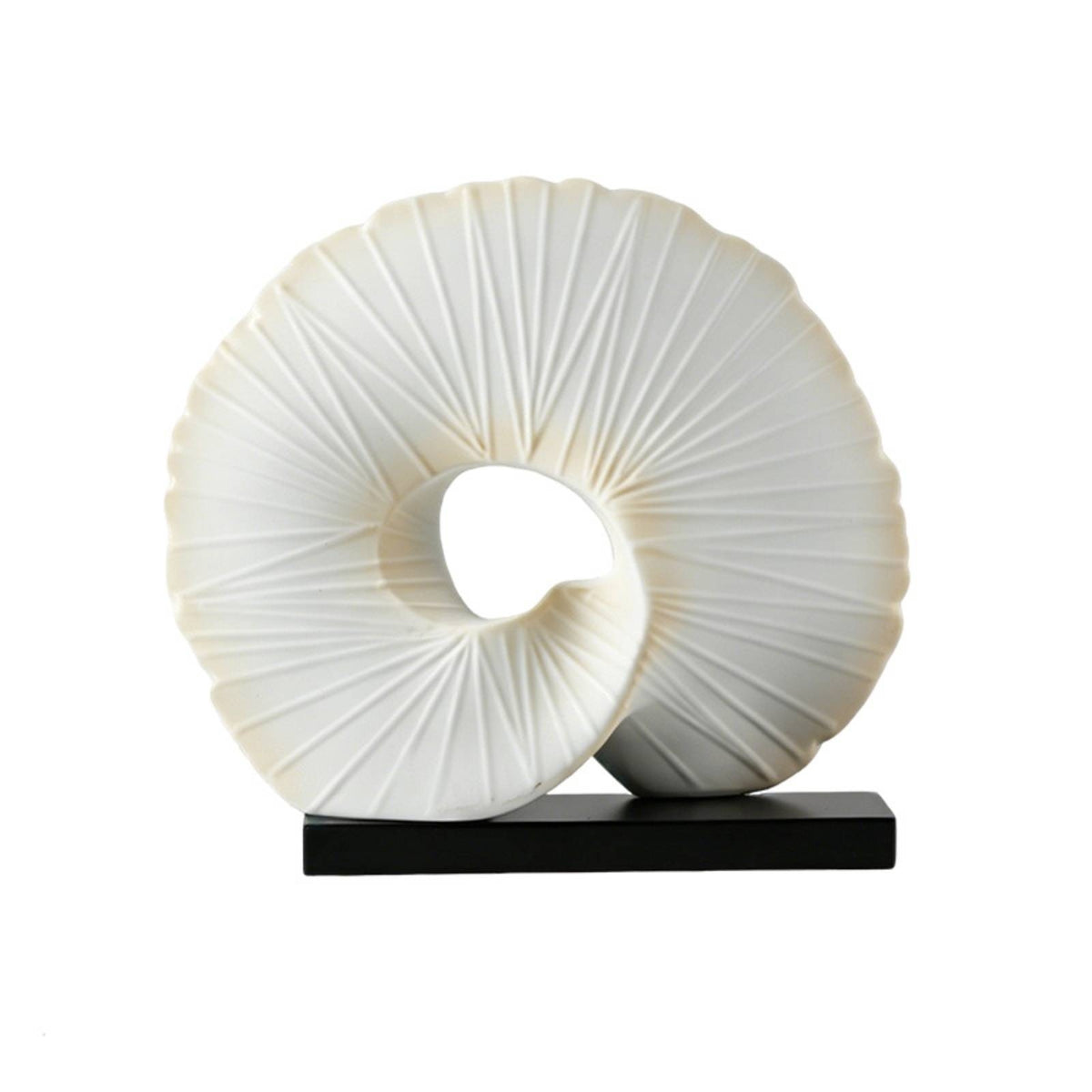 Spiral Fan Sculpture Abstract Tabletop Sculpture Minimalist Ornament for Entryway
