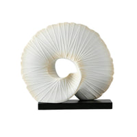 Spiral Fan Sculpture Abstract Tabletop Sculpture Minimalist Ornament for Entryway