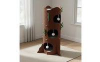 Stable and Long-Lasting Multi-Level Felt Feline Perch With Hanging Ball Toys Kitten Activity Perch Cozy Condos for Multiple Cats