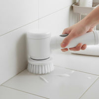 Waterproof Handheld Electric Cleaning Brush Long Battery Life Cordless Power Scrubber Wall-Mountable for Household, Kitchen, Bathroom