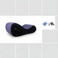 Flocked Inflatable Lounger | Contoured, Support Cushion with Handles, for Floor