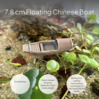 Aquarium Boat Traditional Chinese Style Boat Ornament   for Aquatic Habitat