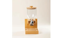 Countertop Dispenser with Wooden Base Minimalist for Pantry