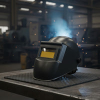 Adjustable Angle Auto-Darkening Metalworking Helmet Comfortable Fit Full Face Metalworking Hood Heat-Resistant Auto Darkening Helmet Long-Lasting for Welders, Workers, Shop