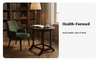 Two Level End Table Extendable Design Rotating Top for Living Room