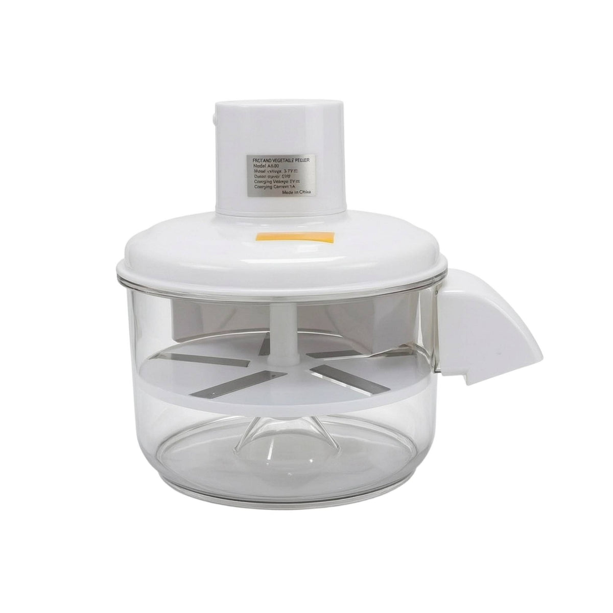 Fruit and Vegetable Skinning Machine Automatic Skinning Machine with Bowl Transparent Appliance for Seniors, Meal Prep, Kitchen