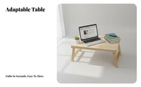 Space-Saving Foldable Laptop Table Multi-Functional Lap Desk No Assembly Required Portable Furniture Sturdy Design for Students, Telecommuting Workers, People with Limited Mobility, Bedroom, Dormitory, Living Room, on the Floor