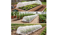 Garden Bed Tunnel Net Translucent Plant Tunnel with Tie Closure Breathable Row Cover for Gardeners, Raised Beds, Vegetable Patches, Backyard Gardens