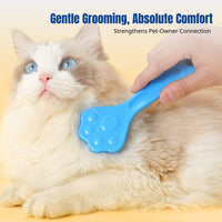 Pet Cat Paw Comb, Deshedding Brush for Cats and Dogs, Bath Cleaning Massage Brush Hair Remover