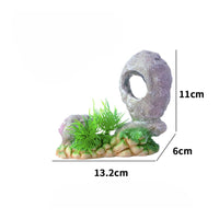 Rockery Aquarium Ornament Durable Resin Cave Design for Betta Tanks