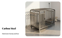 Easy to Clean Heavy Duty Dog Kennel Locking Casters Heavy Duty Dog Crate Escape Proof Metal Pet Crate with Tray Rust-Resistant