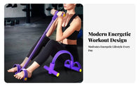 Foot Pedal Puller Multi-Functional Sit-up Pull Rope Multifunction Pedal Puller Exerciser for Beginners, Home, Travel, Office