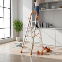 Folding Step Ladder Foldable 5-Step Ladder Wide Steps Household Tool for Home, Kitchen, Garage
