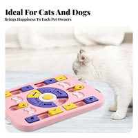 Dog and Cat Food Brain Teaser Squeaky Button Interactive Pet Brain Teaser Feeder