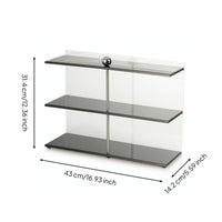 3-Tier Display Stand Transparent Desktop Organizer Space-Saving Furniture for Vanity