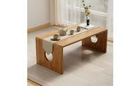 Tatami Coffee Table Space-Saving Tatami Tea Table Multi-Functional Bamboo Low Desk for Students, Bay Window, Bed, Small Areas