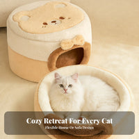 Thick Cushion Warm Cat Sleeping Bag Versatile Purpose Cat Cave Bed Breathable for Small Dog Owners, Indoors, Bedroom, Living Room