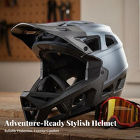 Shock Resistant Full-Face Mountain Bike Helmet Shock Absorption Full Face Bike Helmet Adjustable Fit Lightweight Design for BMX Riders, Trail Riding, Pump Track