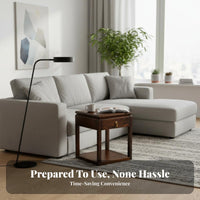 With casters C-Shaped Rolling Table Movable Wheeled C-Shaped Table Space-Saving Household Furniture Multi-Functional for Apartment Dwellers, Homeowners, Students, Living Room, Bedroom, Small Spaces, Home Office