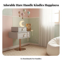 Cute Design cumulusShaped Nightstand Minimalist aesthetic Bedside Table Creative Look Bedroom Furniture Rounded Corners for Children, Homeowners, Nursery, Playroom, Living Room, Hallway