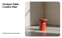 Round Plastic Coffee Table Waterproof Minimalist Coffee Table Living Room Furniture Stable Support Multi-Functional for Balcony