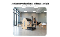 Oak Wood Construction Pilates Ladder Barrel Core Strengthening Wooden Exercise Barrel High-Density Padded Cushion Home Workout Machine Improves Flexibility for Beginners, People with Sedentary Lifestyles, Adults, Stretching, Gym