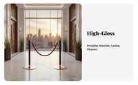 Rope Stanchion Luxurious Appearance Crown Top Queue Barrier Stable Heavy-Duty Base Stanchion Post for Venue Managers, Hotels, Shopping Malls