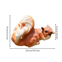 Hanging Squirrel Decoration Painted Squirrel Hanging Decoration Decorative Figurine Natural Tones Garden Decor Ready to Hang