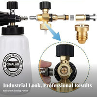 2 Pieces Universal Thread Brass Foam Cannon Nozzle Long-Lasting 1.1mm Orifice Nozzle Wide Compatibility for Car Detailers, DIY Enthusiasts