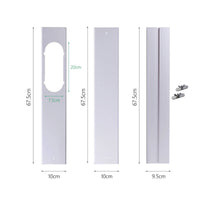3 Pieces Light Gray-White Portable Air Conditioner Window Seal Panel Flat Portable a and C Window Kit Panel Straight-Edged Cooling Accessory Oval Cutout