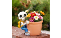 Skeleton Planter Pot Tabletop Decoration Planter Pot Easy to Clean Decor for Desk, Shelf
