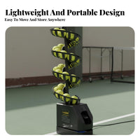 Easy to Use Automatic Tennis Ball Machine Portable Solo Tennis Instructor Lightweight Sports Training Equipment Adjustable Angle for Beginners, Kids