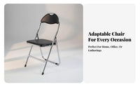 Foldable Plastic Folding Chair Space-Saving Seating Furniture Multi-Purpose Portable Seat Easy Unfold and Close for Event Organizers, Office Managers, Conference Room, Outdoor Events, Queueing, Gardening