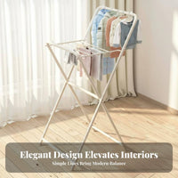Foldable Heated Airer Space Saving Clothes Rack Floor-Standing Electric Heating for Apartment Dwellers, Homemakers, Small Spaces