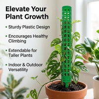 Monstera Plant Support Pole, Stackable Plant Pole for Climbing Plants Material for Indoor/Outdoor Vertical Growth