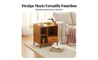 Space-Saving Design Multi-Compartment End Table Spacious Tabletop Nightstand Modern Design Small Cabinet Easy to Assemble for Apartment Dwellers, Students, Homeowners, Living Room, Bedroom, Study