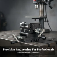 Heavy Duty Cross Slide Vise High Precision XY Bench Vise Long-Lasting Cast Iron Workholding Device Hardened Gripping Surfaces for Metalworkers, DIY Enthusiasts, Woodworkers, Drilling, Machine Shop, Workbench, Garage