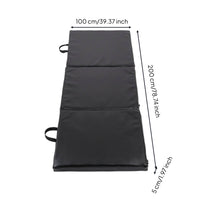 Waterproof Tri-Fold Gym Mat Foldable Folding Exercise Mat with Handle Compact Long-Lasting for Gymnasts, Home Workouts, Gymnastics