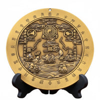 Ancient Design Shanhai Zhen Bagua Mirror Solid Cast Chinese Bagua Mirror Oxidation-Resistant Tai Chi Trigrams Ornament Long-Lasting for Homeowners, Gift Givers, Business Owners, Main Entrance, Front Door, Living Room, Office