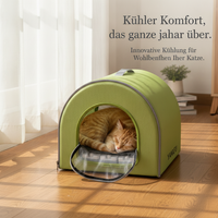 Cat Cooling Igloo Bed for Summer with Ice Crystal Packs