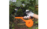 Orange Plastic Body Manual Vine Tie Tool Trigger Handle Handheld Tape Tie Tool Clamp Style Plant Tying Tape Machine Spool Housing for Orchard Work, Gardening