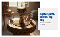 Hand Drum, African Drum, Mechanical Tuning, Lightweight, Professional Percussion Instrument for Adults and Beginners