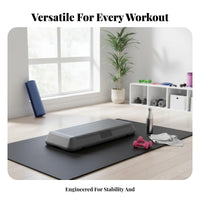 Non-Slip Surface Aerobic Step Platform Long-Lasting Material Workout Step Board Heavy Duty Adjustable Height Stepper High Weight Capacity for Home Gym