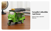 Realistic Design Thai Tuk-Tuk Toy Sturdy Construction Alloy Thailand Taxi Model Vintage Look for Children, Collectors