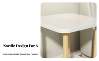 2-Tier Bedside Table Multi-Functional Narrow Bedside Table Nightstand Small Size Household Furniture Space-Saving Design