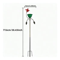 Metal Hummingbird Feeder Curved Arms Hummingbird Feeder Decorative Botanical
