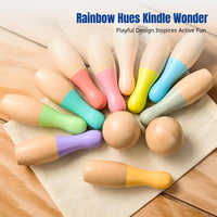 Wooden Bowling Toy for Kids, Educational Indoor Game, Colorful Set for Boys and Girls