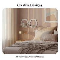 Hexagonal Shelf Set adaptable Hexagonal suspended Box Combinable Design