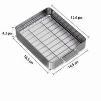 Large Capacity Dish Drainer, Under Sink Organizer, Sliding Drawer, No Installation, Minimalist Rectangular Design
