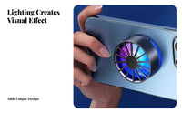 Lightweight Attractive Phone Cooler Quiet Operation Phone Cooling Fan for Live Streamers, Tech Enthusiasts, Clip Watching, Home Use